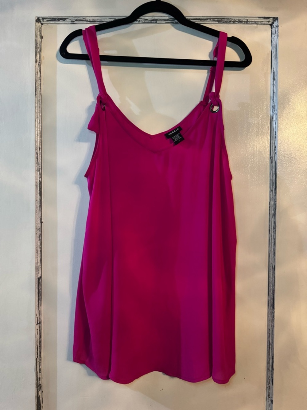 Torrid Women's Hot Pink Tie-Strap Tank Top